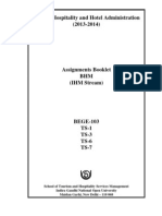 BHM - Assignment - 2013-14
