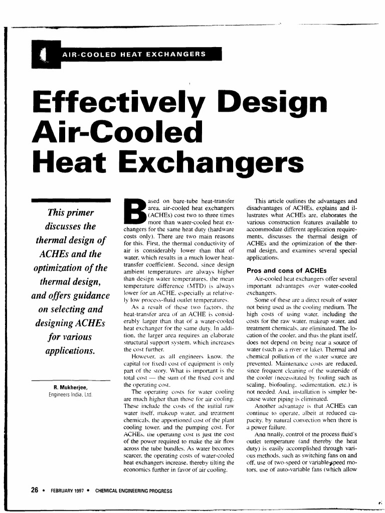 Air Cooler Design Sheiko PDF Mechanical Fan Heat Exchanger
