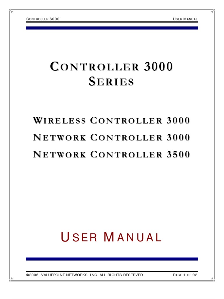 Controller 3000 - 3500 Series Manual | PDF | Ip Address | Port ...