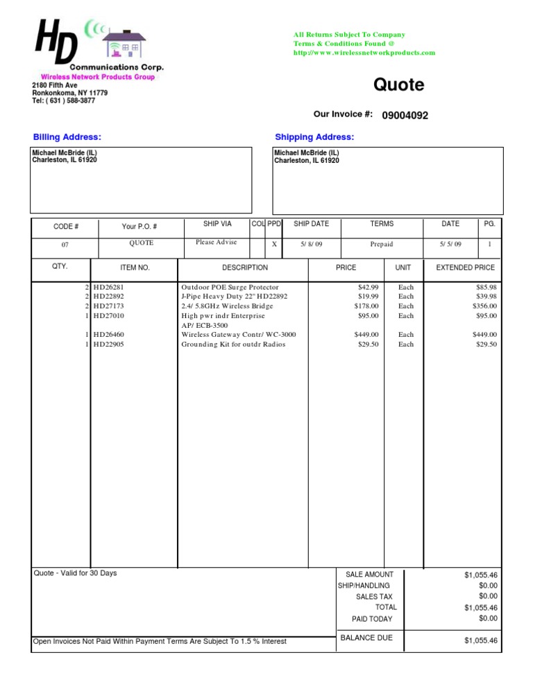 Inv09004092 UPDATE06242009 | PDF | Payments | Government Finances