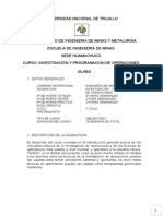 Silabo Investigación de Operaciones Unt_2014_1