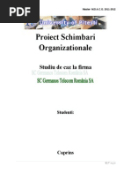 Schimbari Organizationale - Studiu de Caz La Firma SC Germanos Telecom Romania SA