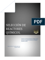 Seleccion de Reactores Quimicos Curso Especial