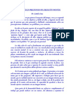 Creación Física Precedida de Creación Mental