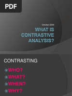 What Is Contrastive Analysis