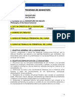 PROGRAMA de ASIGNATURA Filosof a de Las Ciencias Sociales Roberto Campos Garro