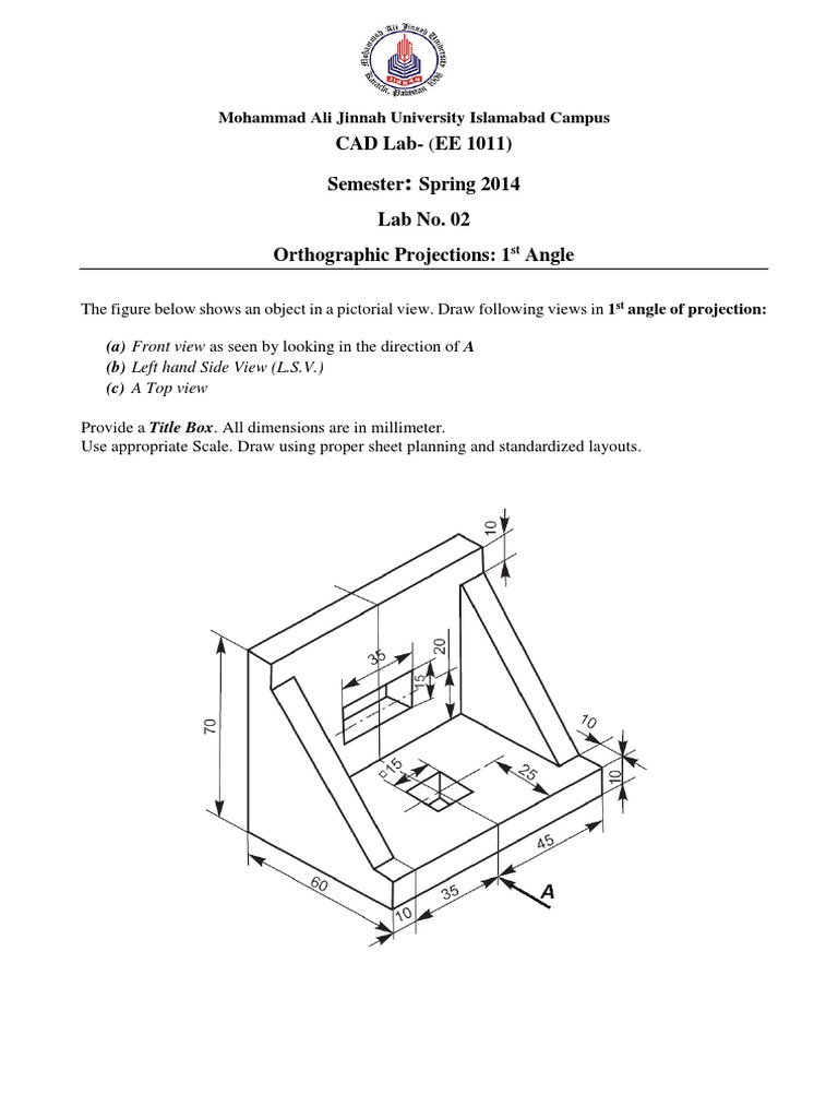 Orthographic Projections Lab Guide | PDF | Teaching Methods & Materials ...