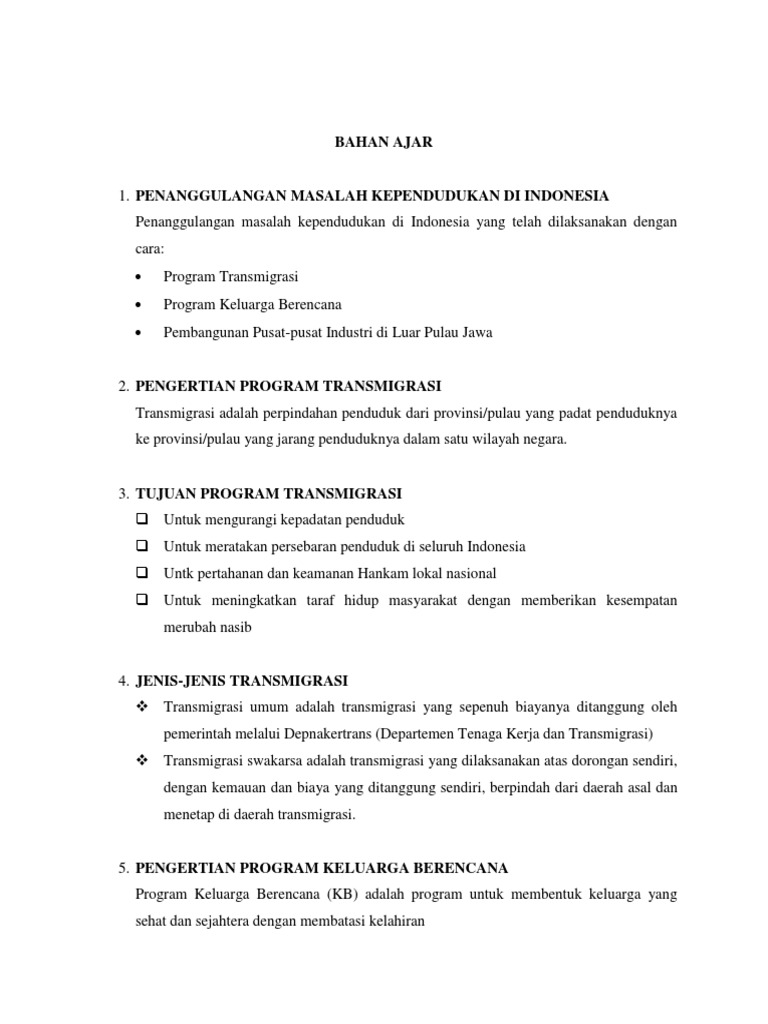 Persebaran Penduduk Pdf