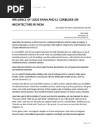 Download Influences of Le Corbusier and Louis I Kahn in India by Rashi Chugh SN221774908 doc pdf