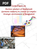Business and Competitive Analysis of RMG Industry of Bangladesh