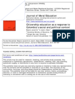 Jaramillo Et Mesa 2009 Citizenship Education As A Response To Colombia S Social and Political Context