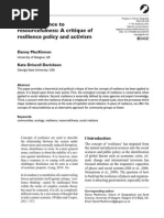 Download From Resilience to Resourcefulness A critique of resilience policy and activism by Danny MacKinnon and Kate Driscoll Derickson by Kirsten Forkert SN221791664 doc pdf