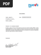Formato Excusas Médicas