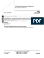 University of Cambridge International Examinations General Certificate of Education Ordinary Level