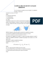 Momentum Lineal Del Flujo en Canales Abiertos