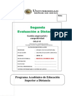 2da Evaluacion A Distancia Gestion Empresarial y Competitividad PEAD 2014 - 0