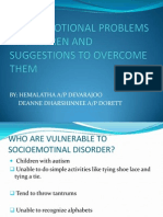 Socioemotional Problems in Children and Suggestions To Overcome The Problem
