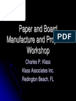 Paper and Board Manufacture and Properties Workshop