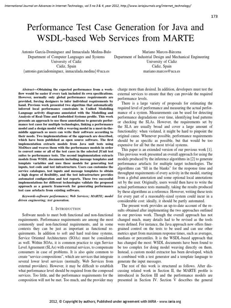 Performance Test Case Generation For Java and WSDL-based Web Services ...