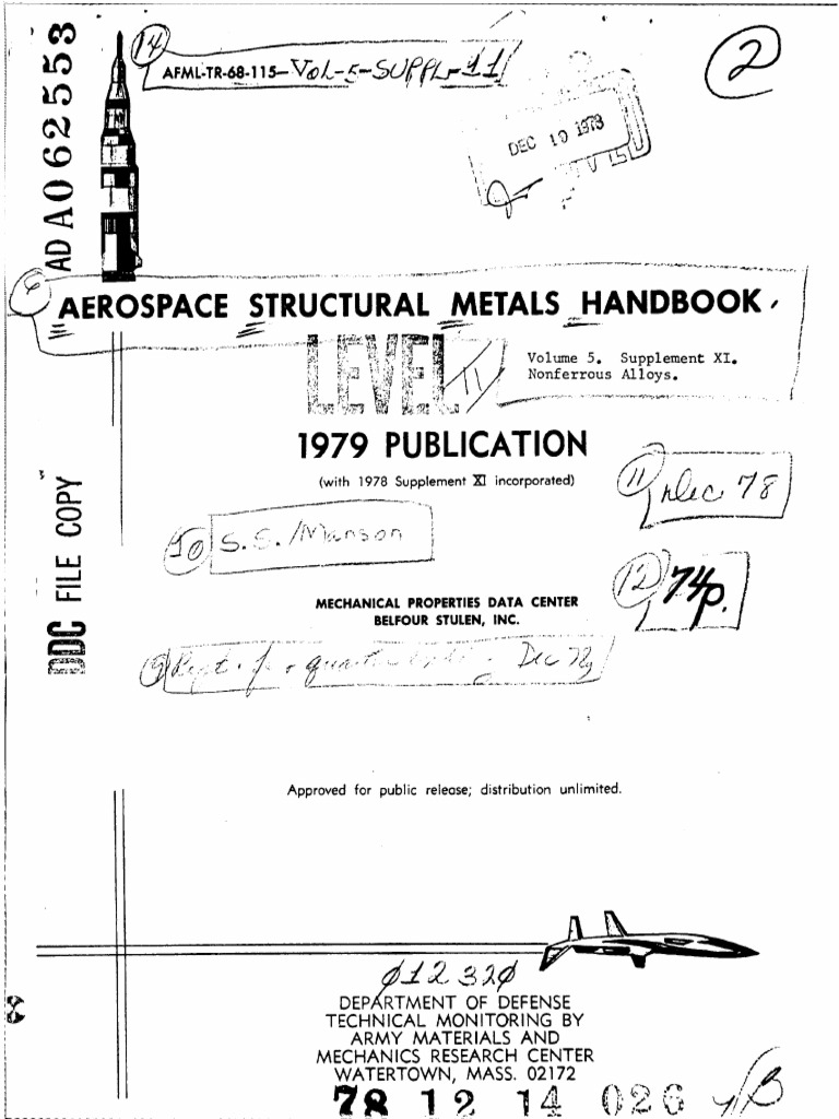 Aerospace Structural Metals Handbook | PDF | Chemical Elements | Chemical  Substances