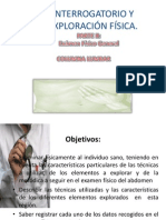 Interrogatorio y Exploracion Fisica. Columna Lumbar