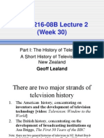 SMST216-08B Lecture 2 (Week 30) : Part I: The History of Television A Short History of Television in New Zealand