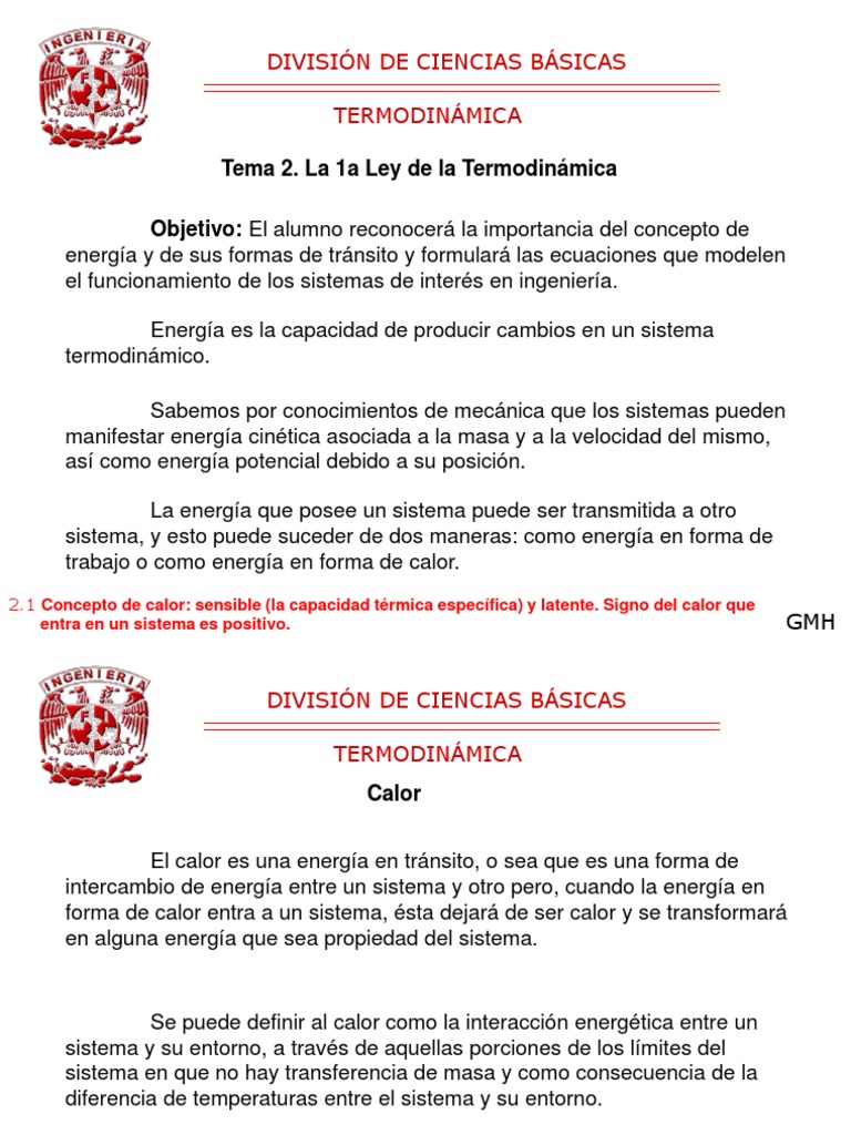 2.1 Concepto de Calor Sensible La Capacidad Termica