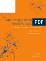 Supporting A Person Who Needs Palliative Care - A Guide For Families and Friends