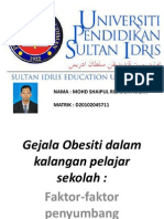 Gejala Obesiti Dalam Kalangan Pelajar Sekolah