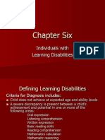 Chapter Six: Individuals With Learning Disabilities