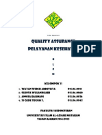 Quality Assurance Pelayanan Kesehatan