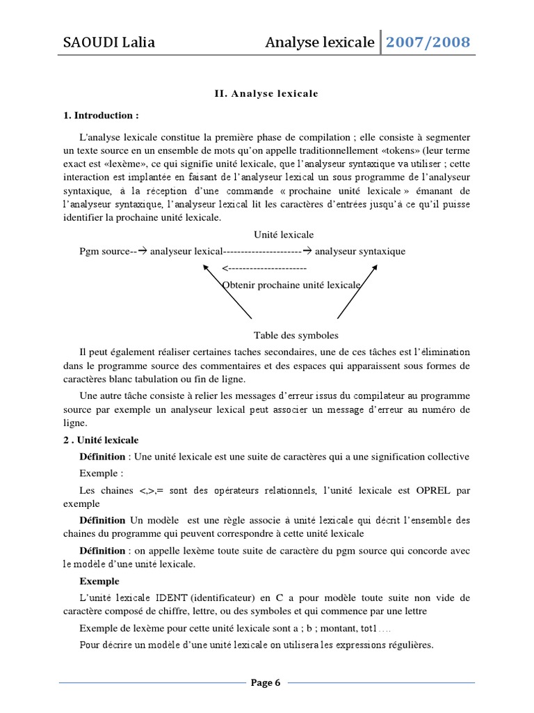 Analyse lexicale et automates finis | PDF | Compilateur | Analyse ...