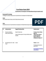 O Level Pakistan Studies 2059/01: Unit 4