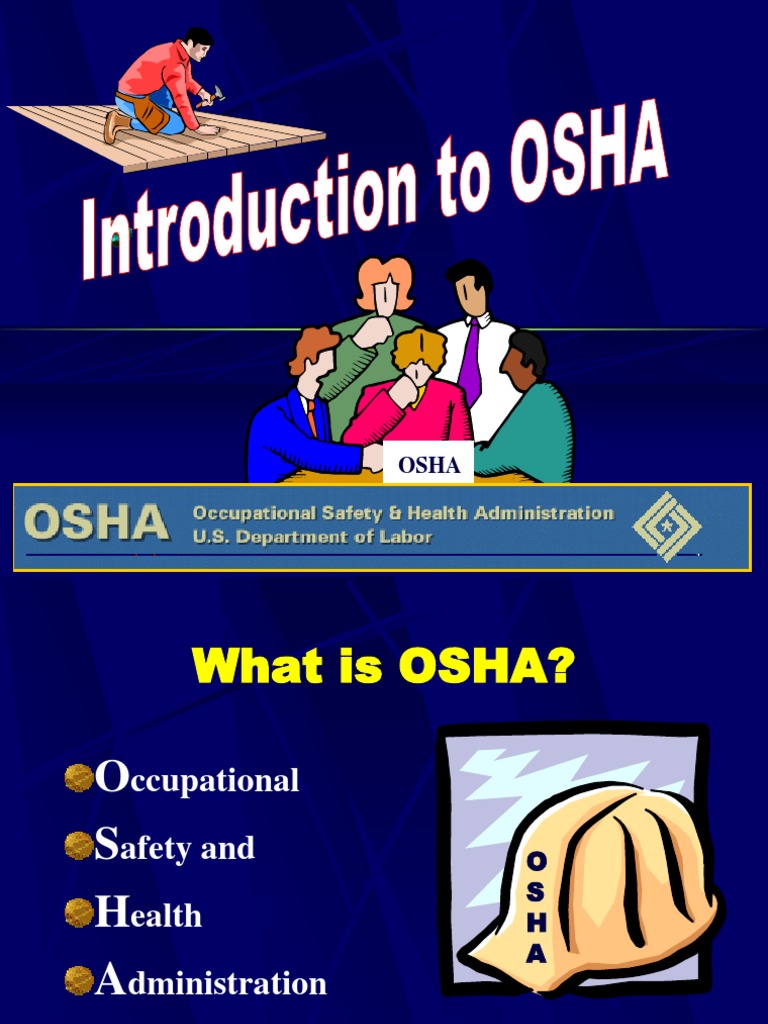 Introduction To Osha | PDF | Occupational Safety And Health ...