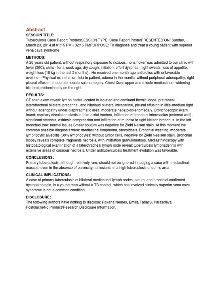 Abstract PUBMED | PDF | Tuberculosis | Medical Specialties