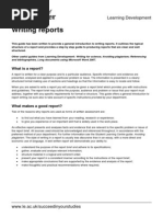 Writing Reports: Learning Development