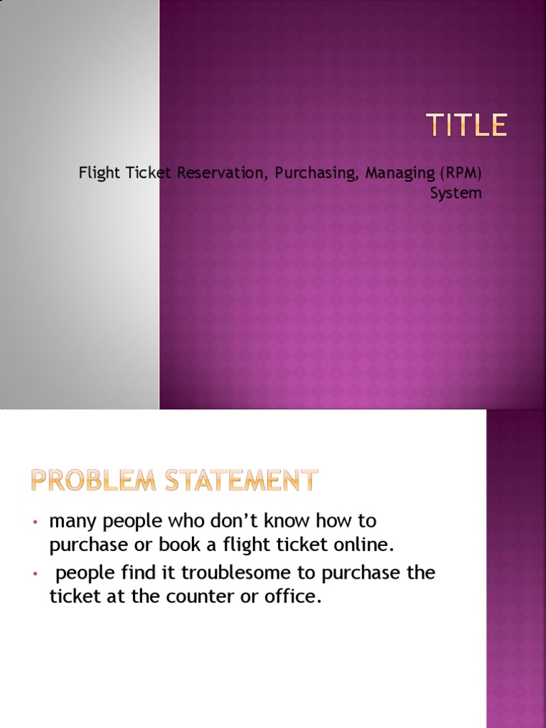 User-Friendly Flight Ticket Booking System | PDF | Business | Computers