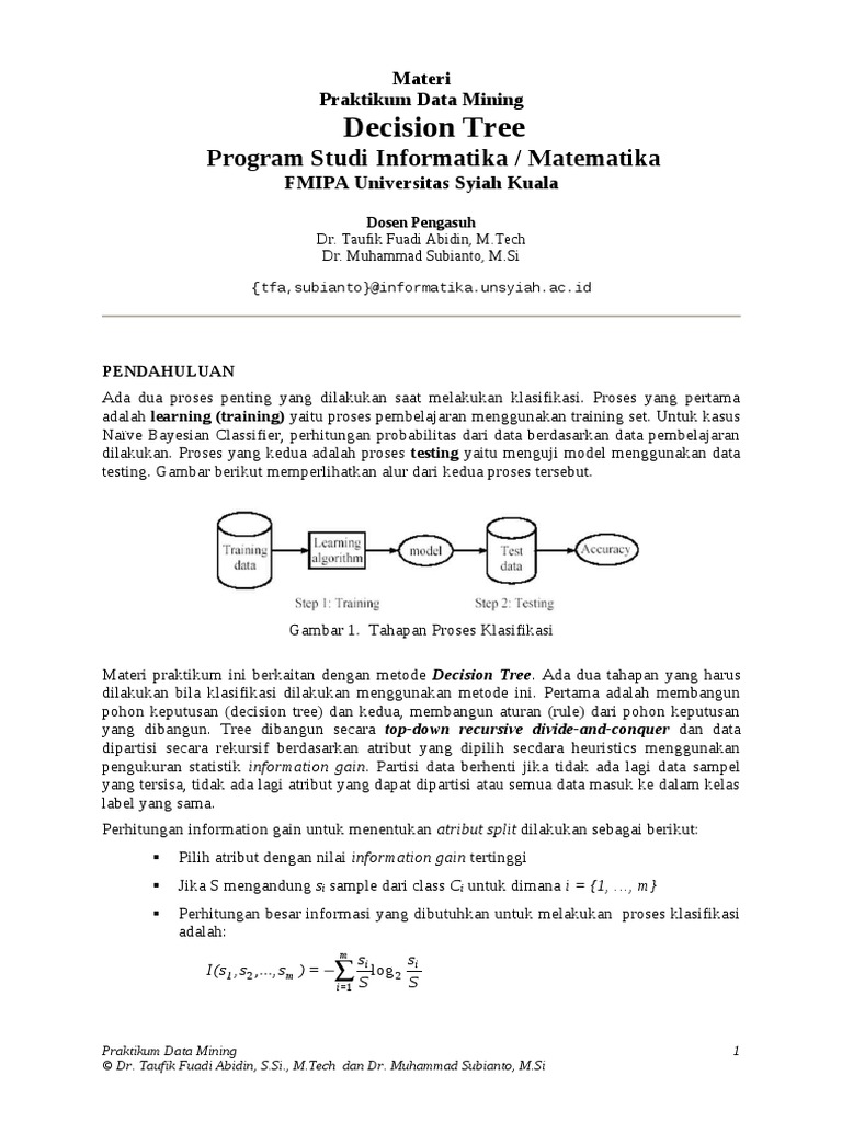 DM Praktikum Decision Tree | PDF