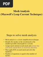 Mesh Analysis (Maxwell's Loop Current Technique)