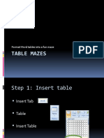 Table Mazes: Format Word Tables Into A Fun Maze
