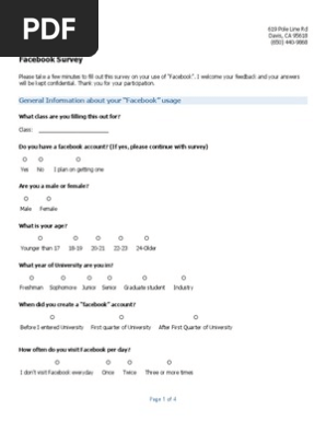 Facebook Survey