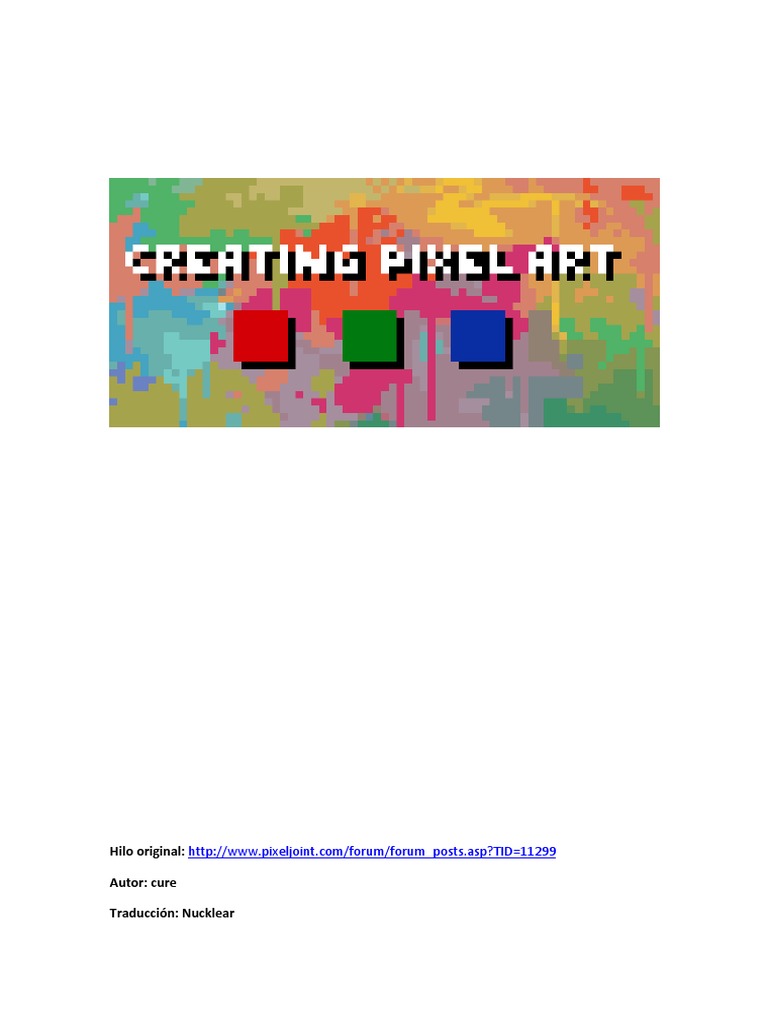 Guía Completa de Pixel Art PDF | PDF | Píxel | Color