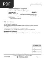 Agriculture: PAPER 3 Practical Test