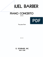 Barber Piano Concerto Op 38 2 Pianos
