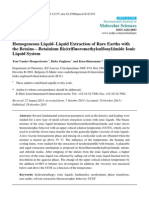 Homogeneous Liquid-Liquid Extraction of Rare Earths With The Betaine-Betainium Bis (Trifluoromethylsulfonyl) Imide Ionic Liquid System