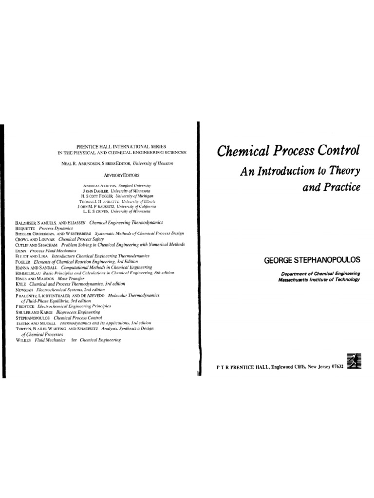 Chemical Process Control - An Introduction to Theory and Practice