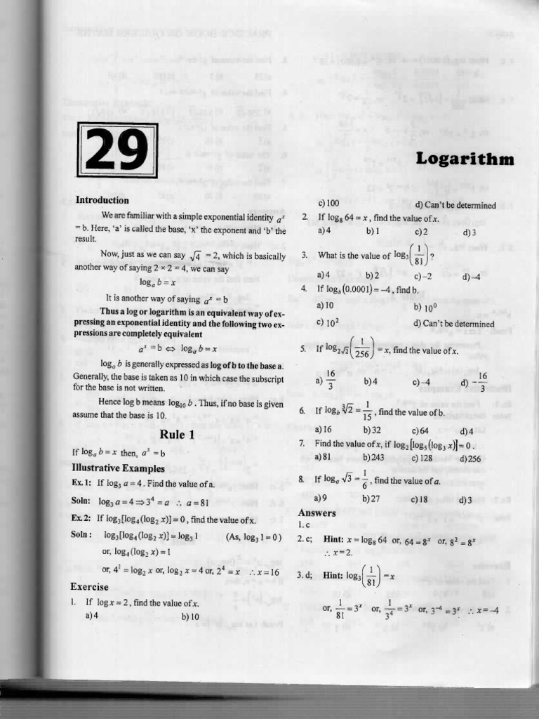 Chapter 29 Exponentiation Logarithm