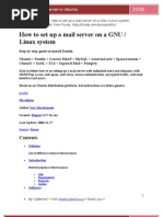 How To Set Up A Mail Server On A GNU / Linux System