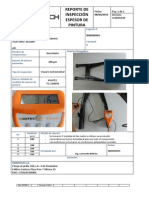 Reporte de Inspección Espesor de Pintura