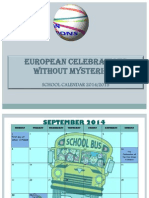 European Celebrations Calendar